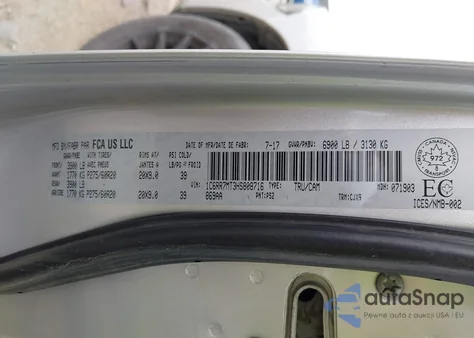 2017 Ram 1500 Sport из США, поврежденный, VIN 1C6RR7MT3HS808716